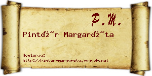 Pintér Margaréta névjegykártya