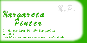 margareta pinter business card
