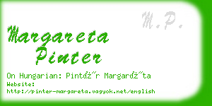 margareta pinter business card